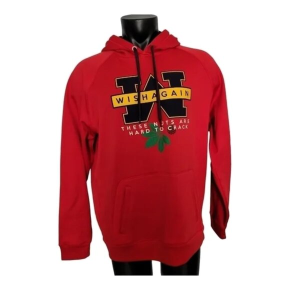 Ohio State Buckeyes Hoodie XL Unisex Red Gray Pullover Sport Tek Michigan - Picture 2 of 8